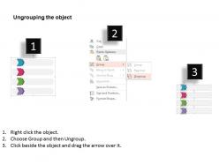 One four staged vertical tags for option analysis flat powerpoint design