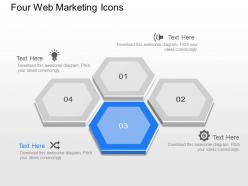 One four web marketing icons powerpoint template