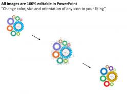 One gears for business and education management flat powerpoint design