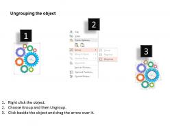 One gears for business and education management flat powerpoint design