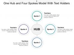 One hub and four spokes model with text holders