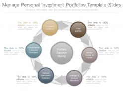 One manage personal investment portfolios template slides