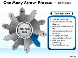 One many arrow process 10 stages 9