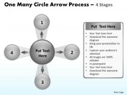 One many circle arrow process 4 stages 33