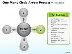 One many circle arrow process 4 stages 33