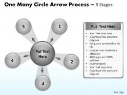 One many circle arrow process 5 stages 31
