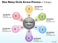 One many circle arrow process 6 stages 28