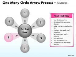 One many circle arrow process 6 stages 28