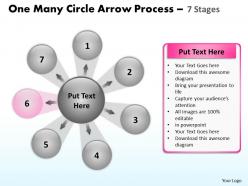One many circle arrow process 7 stages 20