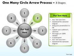 One many circle arrow process 8 stages 21