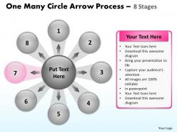 One many circle arrow process 8 stages 21