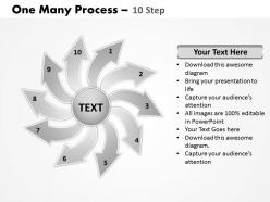 One many process 10 step 12