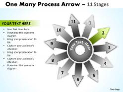 One many process arrow 11 stages 12