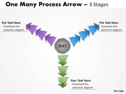 One many process arrow 3 stages 5