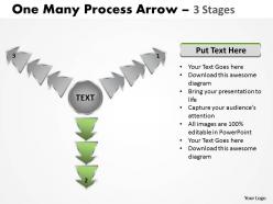 One many process arrow 3 stages 5
