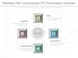 One marketing plan cost example ppt presentation examples