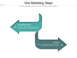 One marketing steps ppt powerpoint presentation outline outfit cpb