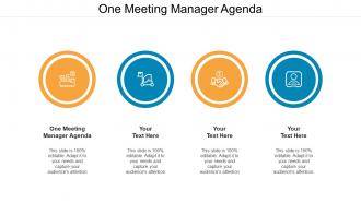 One meeting manager agenda ppt powerpoint presentation professional tips cpb