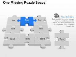 One missing puzzle space powerpoint template slide