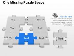 One missing puzzle space powerpoint template slide