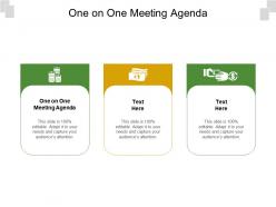 One on one meeting agenda ppt powerpoint presentation styles visuals cpb
