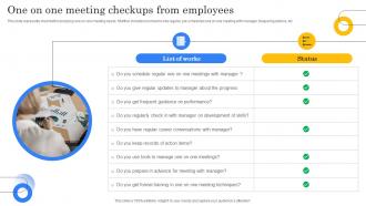 One On One Meeting Checkups From Employees