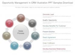 One opportunity management in crm illustration ppt samples download