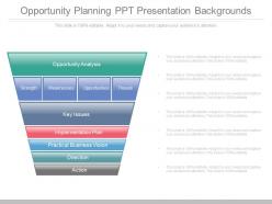 One opportunity planning ppt presentation backgrounds