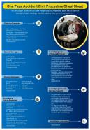 One page accident civil procedure cheat sheet presentation report infographic ppt pdf document