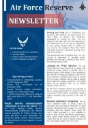 One Page Airforce Newsletter Presentation Report Infographic Ppt Pdf Document