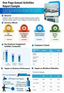 One Page Annual Activities Report Sample Presentation Report Infographic PPT PDF Document