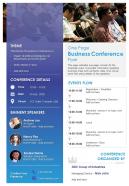 One page business conference flyer presentation report infographic ppt pdf document