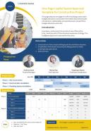 One page capital spend approval template for construction project presentation report infographic ppt pdf document