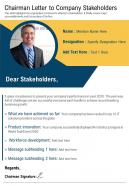 One page chairman letter to company stakeholders template 372 report infographic ppt pdf document