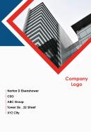 One Page Company Logo Contact Us Page Example Internal Control Reporting Infographic PPT PDF Document