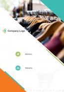 One page company logo contact us page retail company presentation report infographic ppt pdf document