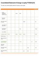 One page consolidated statement of change in equity fy2020 template 272 infographic ppt pdf document