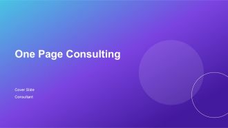 One Page Consulting PPT PowerPoint AT