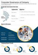 One page corporate governance at company template 377 presentation report infographic ppt pdf document