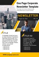 One page corporate newsletter template presentation report infographic ppt pdf document
