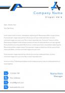 One page creative business letterhead design template