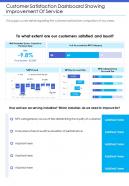 One Page Customer Satisfaction Dashboard Showing Improvement Of Service Infographic PPT PDF Document