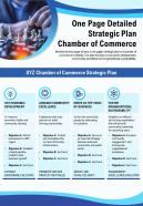 One page detailed strategic plan chamber of commerce presentation report infographic ppt pdf document