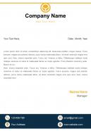 One page finance letterhead design template