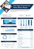 One Page Financial And Sales Status Report Presentation Infographic PPT PDF Document One Page Financial And Sales Status Report Presentation Infographic PPT PDF Document