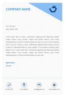 One page financial letterhead design template