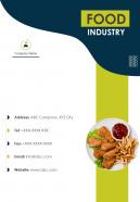 One page food industry contact us page infographic ppt pdf document