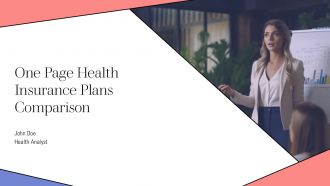 One Page Health Insurance Plans Comparison And Price Chart Report Document PPT Sample AT