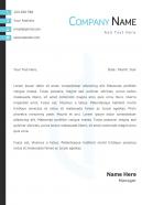 One page high tech company letterhead design template