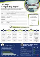 One Page IT Project Bug Report Presentation Infographic Ppt Pdf Document